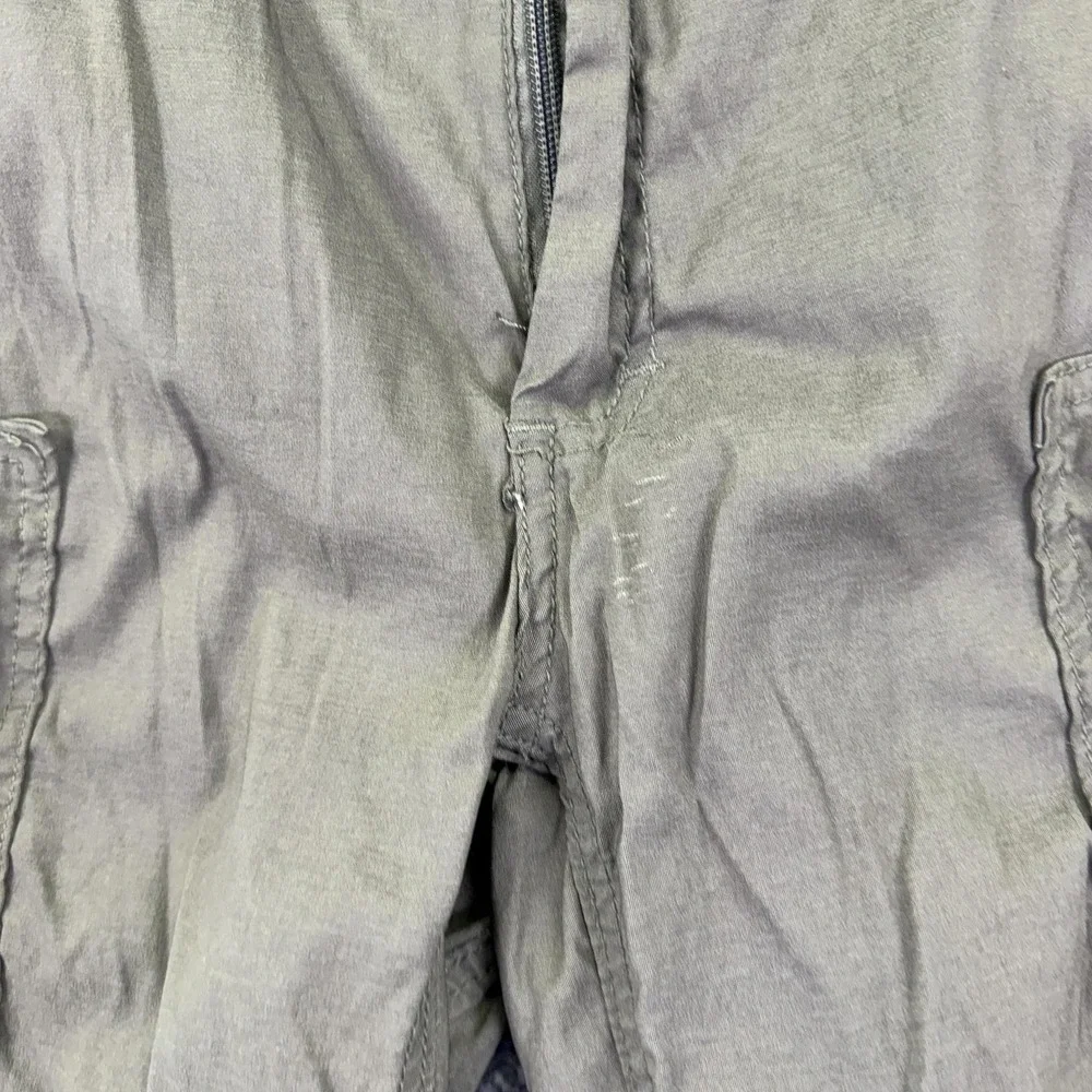 Old Mill Cargo Shorts Mens 36 Green Nylon Stretch Elastic Waist Pockets Outdoor